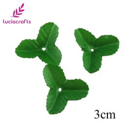 Decorative Flowers Wreaths Lucia Crafts 12/100pcs Artificial leaves For Wedding Decor DIY Silk flower Leaf Materials A0704 T230217