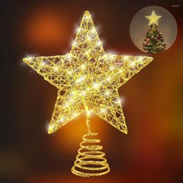 Christmas Decorations Star Tree Topper Lighted With LED Lights Beautiful Lighting Decoration