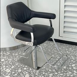 Professional portable hydraulic lift men's barber chair black. salon furniture, salon barber chair