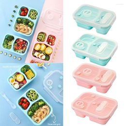 Dinnerware Sets Foldable For Students Office Workers Leakproof Bento Box Containers Lunch Collapsible Storage Container
