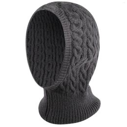 Berets Winter Hats For Men Women Soft Warm Knit Hat Ski Stocking Collar Cap Mens With Ears Full Head Cover