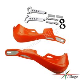 All Terrain Wheels Parts Papanda Orange Plastic Motorcycle 7/8" 1-1/8" Handguard Protector Enduro Hand Guards Fitting Dual Sport For MX SX