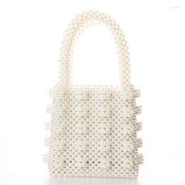 Evening Bags Fashion Pearls Handbags For Women Summer Beach Tote Bag Beaded Box Ladies Party Hand Drop