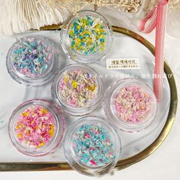 Nail Art Decorations Mixed Dried Flowers Dry Natural Floral DIY Press On Nails Parts Charms Accessories Designs