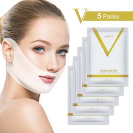 Face Massager 4D Reduce Double Chin Tape Vline Face Lift Up Firming Slimming Mask Anti Puffy Bandage Moisturizing Wrinkle Remover Skin Care 230217