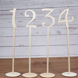 Party Decoration Table Numbers Wedding Number Wooden 10 Holders Reception Vintage Stand Rustic Weddings Place Wood Holder Clear Name Base