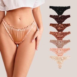 Women's Sleepwear And Lingerie Set Elastic Coloured Cotton Crotch Sexy Underpants For Women Chilies Underwear