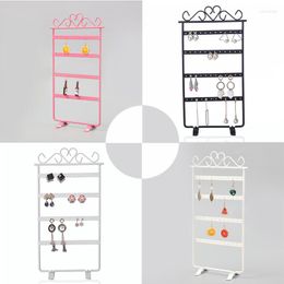 Jewelry Pouches Earrings Necklace Stand Holder Display Rack Simple Style Metal Organizers Shelf StandHolder