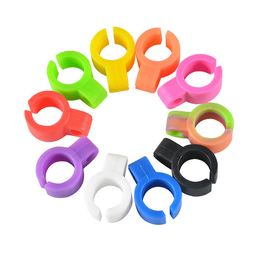 Cigarette Holder Silicone Finger Smoking Ring Regular Size 7-8mm Tobacco Mix Coloured Camouflage Camo Smoking accessories