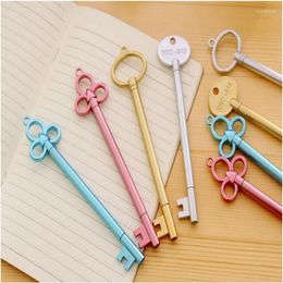 Pcs Creative Korean Lovely Retro Key Gel Pen Black Stationery Material Escolar Kawaii Canetas Gift