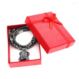 Pendant Necklaces Fashion Black Onyx Tortoise Necklace With Gift Box Women Animales Natural Stone Girls Jewelry