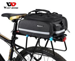 WEST BIKING Bicycle 3 in 1 Trunk Bag Road Mountain Bike Cycling Double Side Rear Rack Luggage Tail Seat Pannier Pack 2202129172627