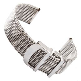 20 mm Silver Steel Folding Deployment Clasp Bracelet Band Strap For IWC Wirst Watch