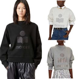 2023SS ISABEL MARANT Designer Sorto moletom Fashion Capuz clássico impresso com letras Terry Cotton Sweater Roupas femininas