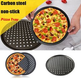 32 cm Strumento antiaderente rotondo rotondo in acciaio in acciaio in acciaio pizzeria da forno rivestimento per pizza antiaderente 5668282