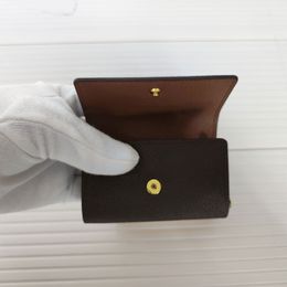 Key Wallets Brown flower famous classical designer womens 6 key holder Luxury purse leather men card holders imitation wallet keys ring handbag