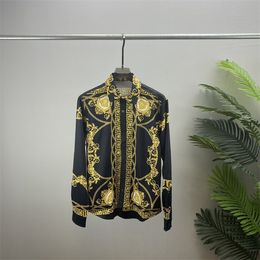 Casual Shirts Floral Print for Men's Autumn Long Sleeve Slim Asual Shirt Business Social Formal Dress Tops Street Party Tux#06