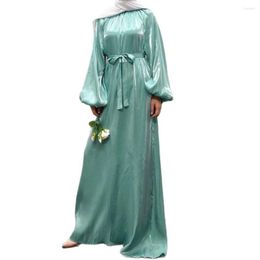 Ethnic Clothing Middle East Saudi Arabia Turkish Women Fashion Dress Modest Long Sleeve Muslim Islamic Dubai Loose Prayer Robe