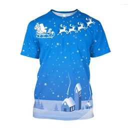 Men's T Shirts Jumeast 3D Christmas Tree Printed Men T-shirts Cartoon Santa Graphic Streetwear Y2K Year Festival Clothes T-shirty