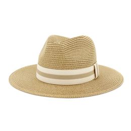 Wide Brim Hats Men Women Sun Hat Panama Straw Jazz Caps For Fedoras Cap Male Female Vintage Headwear 029