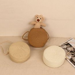 Wallpapers Round Straw Bag Women Woven Beach Crossbody For Ladies Cute Shoulder Rattan Handmade Knitted Candy Color Small Handbag