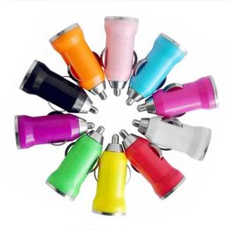 Mini Colourful USB Car Charger 5V 1A Portable Charger Adapter Socket For Universal Phone