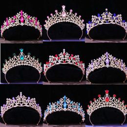 Tiaras DIEZI Baroque Vintage Princess Queen Bridal Crown Headwear Crystal Tiara For Women Wedding Crown Hair Dress Accessories Jewelry Z0220