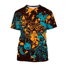 Men's T Shirts Jumeast 3D Music Guitar Printed Hip Hop T-shirts Baggy Organ Singing Graphic Shirt For Men Grunge Y2K Hippie Clothes T-shirty