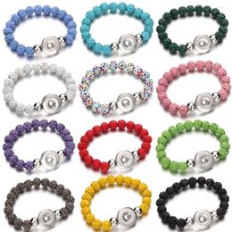 Charm Bracelets 2023 Snap Button Bracelet DIY Handmade Beaded 20mm 18mm For Women Men Imitation Pearls Beads Making