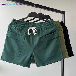 Men's Shorts Men's Shorts Casual Short Summer 3 Part Length Elastic Waist Fashion Clothing Drawstring Streetwear Basic Type Solid Color 022023H