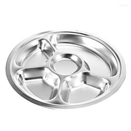 Bowls Stainless Steel Divided Plate Toddler Plates Baby Dinner Tray Diet Control