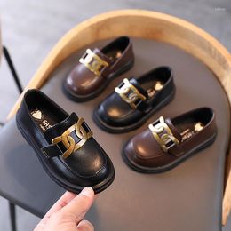 Flat Shoes Girls Leather Platform Retro Spring Children Black Mary Janes Little Schoole Flats Kids Toddler Boys Casual