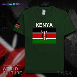 Men's T-Shirts Republic of Kenya Kenyan men t shirt jerseys nation team tshirt 100% cotton t-shirt sporting clothing tees country flag KEN 022023H