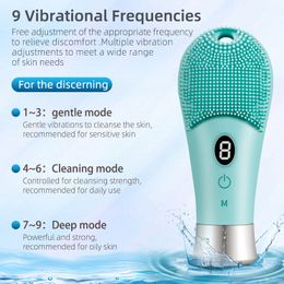 cleaning tool Professional Soft Deep Cleansing USB Rechargeable Electric Flex Sonic Facial Silicone Cleaning Brush For Face wash usage