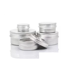 Perfume Bottle Empty Aluminium Cream Jar Tin 5 10 15 30 50 100G Cosmetic Lip Balm Containers Nail Derocation Crafts Pot Drop Delivery Dhyf8