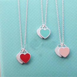 Collier Designer Jewelry Collier Chaîne Link Luxury Jewelry Heart Pendant Craft résistant à la transpiration Colore Love Pendante Femme Valentin Journée
