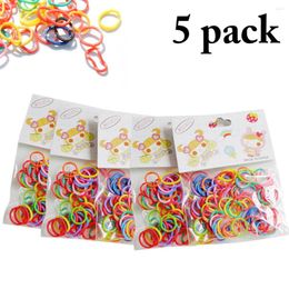 Dog Apparel 5PCS Hair Ring Pet Rubber Band Assorted Color Elastic Tie Decoration Supplies For Grooming Accessories