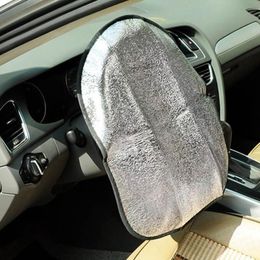 Car Sunshade Silver Aluminium Film Steering Wheel Shade Cover Reflective Sun Protection Protector Top Selling