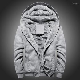 Men's Hoodies Grey Hooded Sweatshirts For Men Mens Oversized Male Korean Sportswear Casual Thick Fluffy Winter Coat 3xl 4xl 5xl