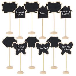 Party Decoration Wood Mini Chalkboard Signs Small Blackboard Food Labels for Weddings Message Board Special Event Decorations Wholesale KDJK2302