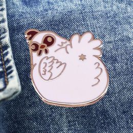 Brooches Lovely White Chick Animal Cartoon Brooch Metal Enamel Lapel Badge Collect Denim Jacket Backpack Pin Children Fashion Gifts