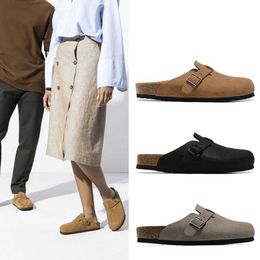 Designer Birkinstock Slippers Flat Slippers for Women Wearing 2023 New Type Boken Baotou Sandals for Women Boken Shoes for Women Semi-traile