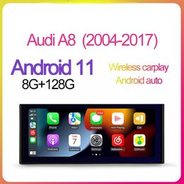 Android 11 Player Car DVD Stereo Multimedia with Screen Receiver Radio GPS Navigator Carplay Auto for Audi A8 D4 2011-2017