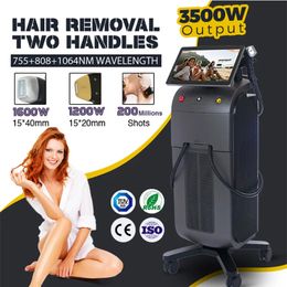 2 Handle Diode Laser Hair Removal 808 Laser Permanent Hair Removal Professional Ice Laser Hair Removal Equipment