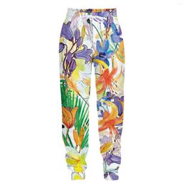 Men's Pants Jumeast Jogger Casual Sweatpants Baggy Mens Fashion Watercolour Flowers Print Straight For Men Y2k Tracksuit Trousers