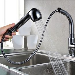 Two-gear Kitchen pull faucet shower head vegetable basin sink small nozzle pressurized water kitchen nozzle bubbler shower Bubble and Shower function free shiping