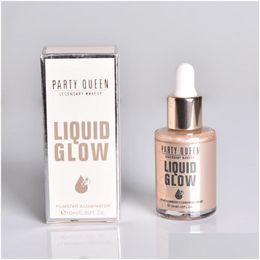 Bronzers Highlighters Partyqueen Liquid Highlighter Facial Makeup Face Contour Shimmer Powder Base Illuminator Highlight Long Last Dhjaw