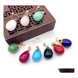 Charms 16X29Mm Natural Crystal Stone Waterdrop Green Rose Quartz Pendants Gold Edge Trendy For Necklace Earrings Jewellery Maki Hjewel Dhaes