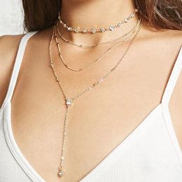 Pendant Necklaces Long Necklace Tassel Chokers For Women 2023 Fashion Jewellery Set Gold Silver Colour Kettingen Voor Vrouwen