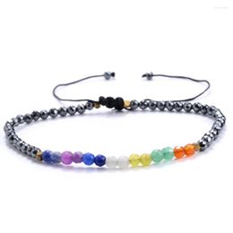 Charm Bracelets Fashion 3mm Tiny Stone Beads Bracelet Healing Energy Reiki Yoga Woven For Women Men Birthday Party Jewelry Gifts